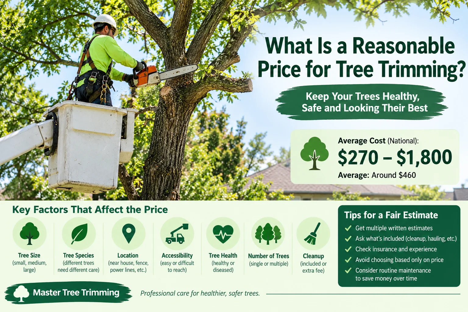 What Is a Reasonable Price for Tree Trimming